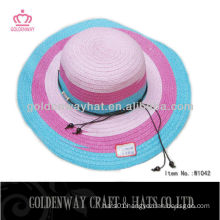 Ladies Wide Brim Elegant Straw Hat